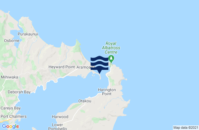 Mappa delle Getijden in Otago Harbour Entrance - Spit Wharf, New Zealand