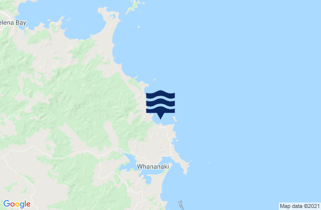 Mappa delle Getijden in Otamure Bay, New Zealand
