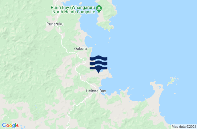 Mappa delle Getijden in Otara Bay, New Zealand
