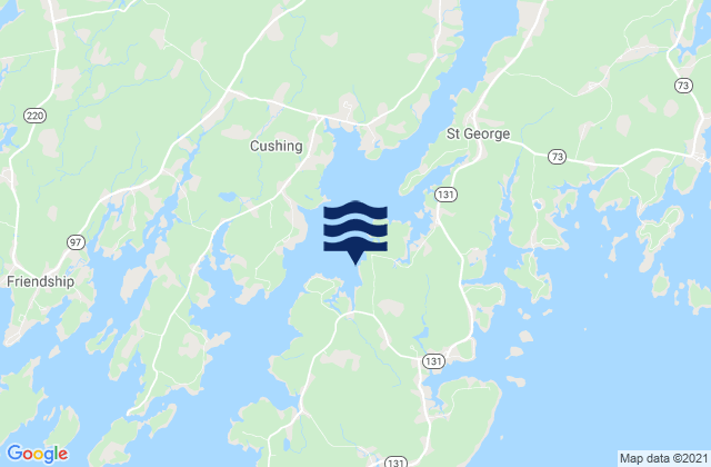 Mappa delle Getijden in Otis Cove, United States
