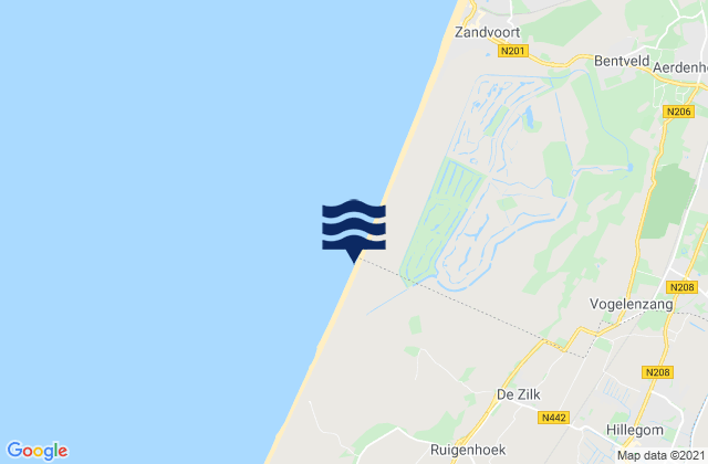 Mappa delle Getijden in Oude Wetering, Netherlands