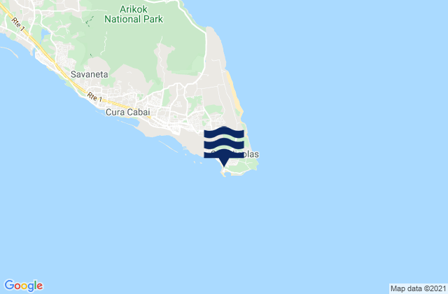Mappa delle Getijden in Outside Rodger's Beach, Venezuela
