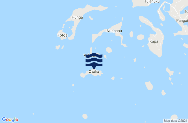 Mappa delle Getijden in Ovaka Island, Tonga