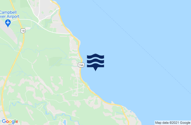 Mappa delle Getijden in Oyster Bay, Canada