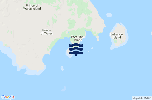Mappa delle Getijden in Packe Island, Australia