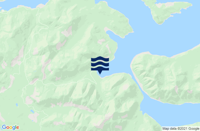 Mappa delle Getijden in Pacofi Bay, Canada