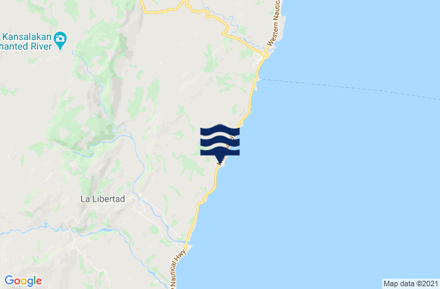 Mappa delle Getijden in Padre Zamora, Philippines