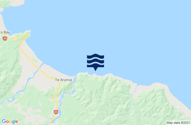 Mappa delle Getijden in Paengaroa Bay, New Zealand