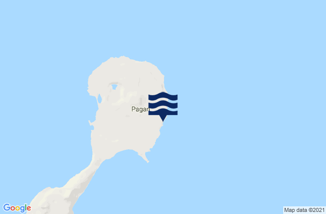 Mappa delle Getijden in Pagan Island Islands, Northern Mariana Islands