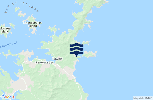 Mappa delle Getijden in Pahi Bay, New Zealand