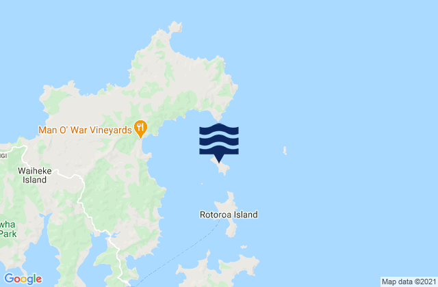 Mappa delle Getijden in Pakatoa Island, New Zealand