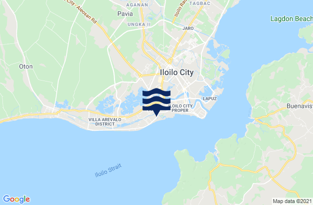 Mappa delle Getijden in Pakiad, Philippines