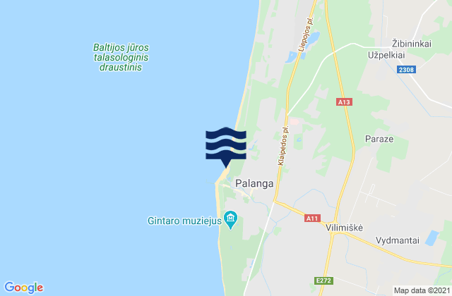Mappa delle Getijden in Palanga, Lithuania