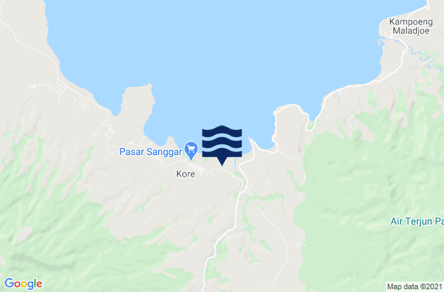 Mappa delle Getijden in Pali, Indonesia
