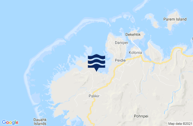 Mappa delle Getijden in Palikir - National Government Center, Micronesia
