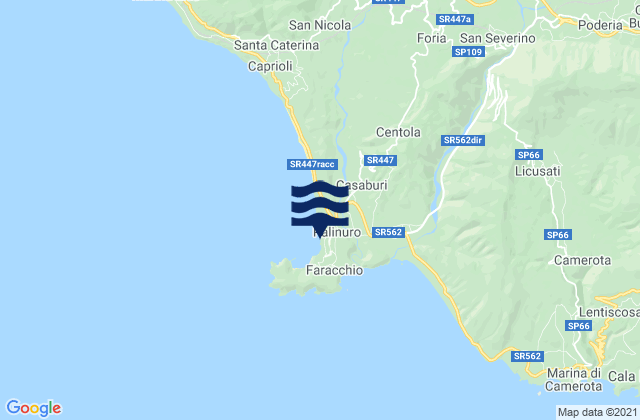 Mappa delle Getijden in Palinuro, Italy