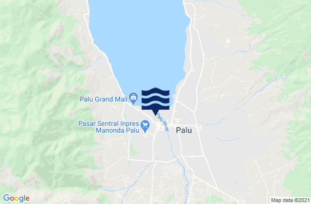 Mappa delle Getijden in Palu, Indonesia