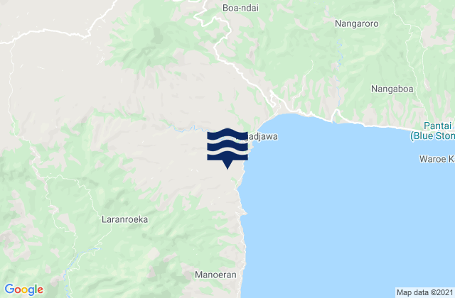 Mappa delle Getijden in Pamakoe, Indonesia