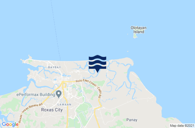 Mappa delle Getijden in Panay, Philippines