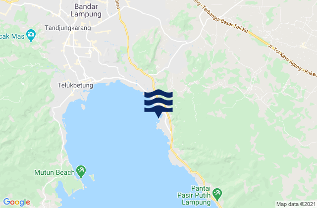 Mappa delle Getijden in Panjang, Indonesia