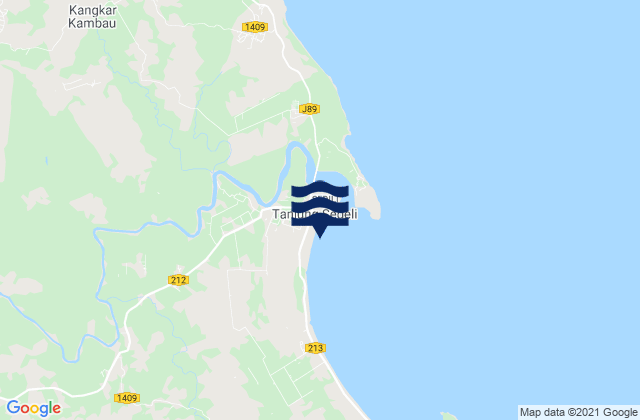 Mappa delle Getijden in Pantai Ru Rebah, Malaysia