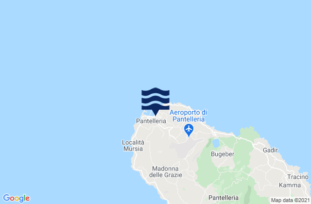 Mappa delle Getijden in Pantelleria, Italy