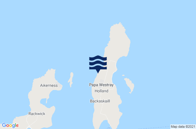 Mappa delle Getijden in Papa Westray Island, United Kingdom
