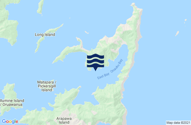Mappa delle Getijden in Papakura Bay, New Zealand