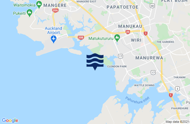 Mappa delle Getijden in Papakura Channel - LPG Terminal, New Zealand