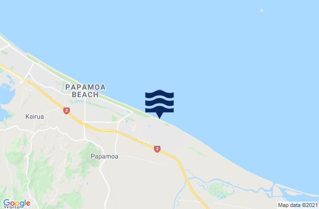 Mappa delle Getijden in Papamoa Beach, New Zealand