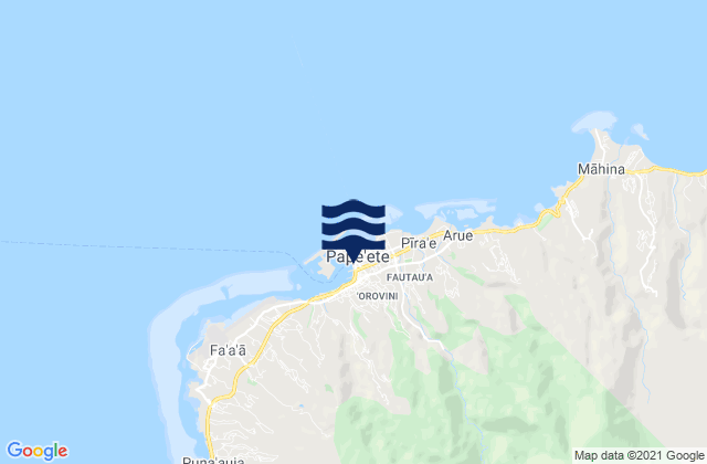 Mappa delle Getijden in Papeete, French Polynesia