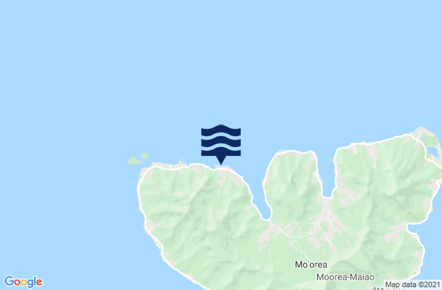 Mappa delle Getijden in Papetoai, French Polynesia