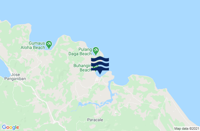 Mappa delle Getijden in Paracale, Philippines