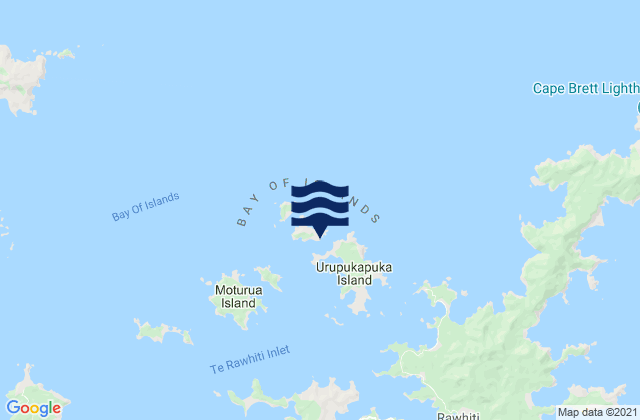 Mappa delle Getijden in Paradise Bay (Oneura Bay), New Zealand