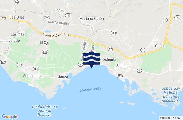 Mappa delle Getijden in Parcelas Peñuelas, Puerto Rico