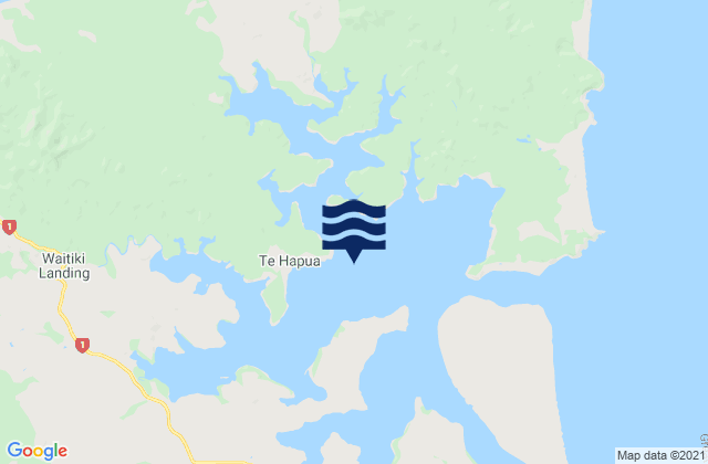 Mappa delle Getijden in Parengarenga Harbour, New Zealand