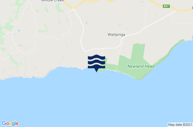 Mappa delle Getijden in Parsons Beach, Australia