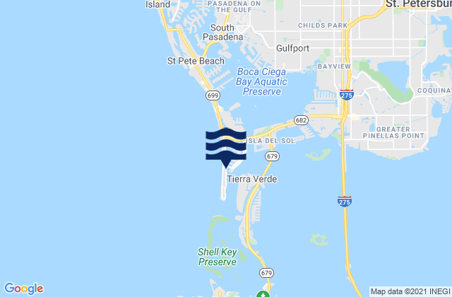 Mappa delle Getijden in Pass-a-Grille Beach, United States