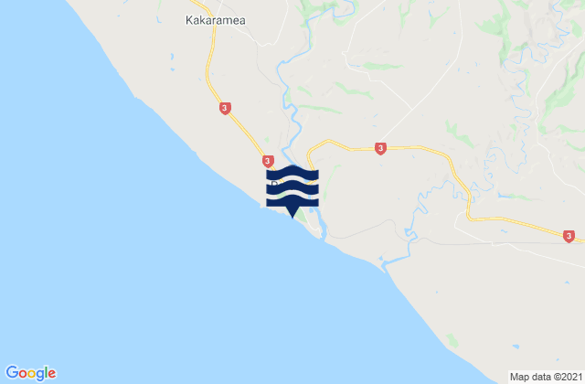Mappa delle Getijden in Patea, New Zealand