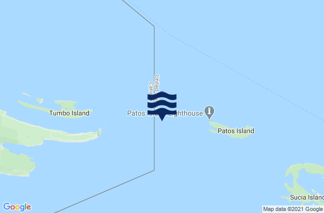 Mappa delle Getijden in Patos Island Light 1.4 miles west of, United States