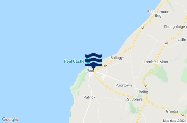Mappa delle Getijden in Patrick, Isle of Man