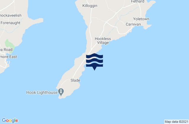 Mappa delle Getijden in Patrick’s Bay, Ireland