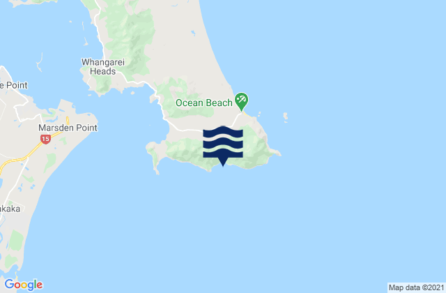 Mappa delle Getijden in Peach Cove, New Zealand