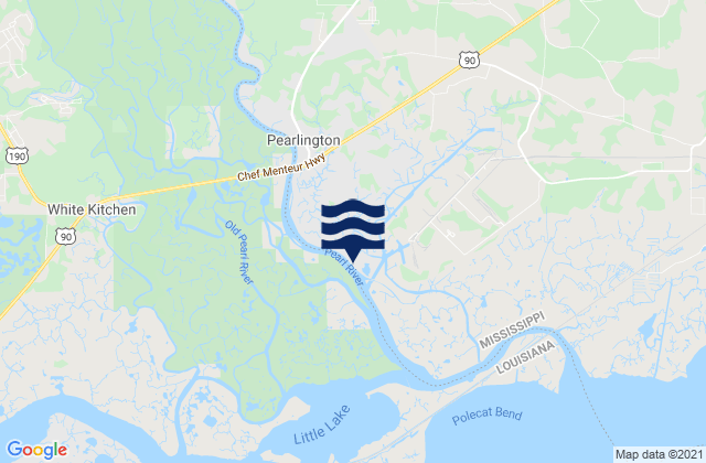 Mappa delle Getijden in Pearlington Pearl River, United States