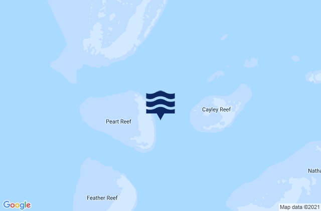 Mappa delle Getijden in Peart Reef, Australia