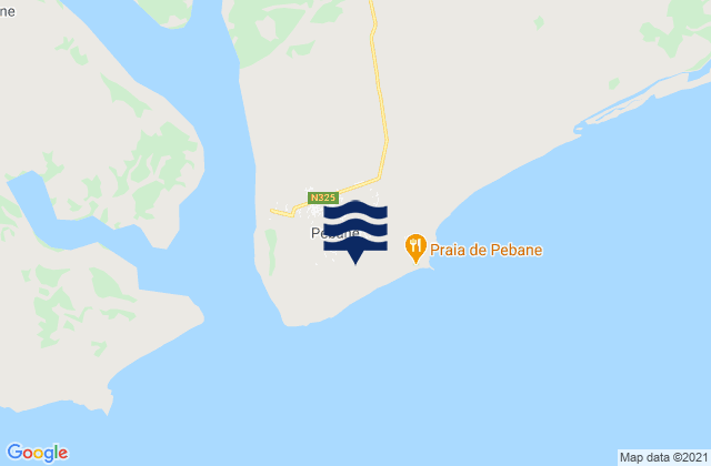 Mappa delle Getijden in Pebane, Mozambique