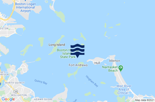 Mappa delle Getijden in Peddocks Island 0.3 n.mi. northwest of, United States