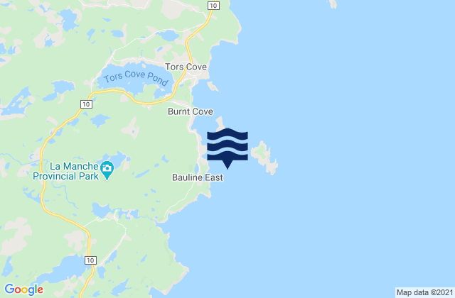 Mappa delle Getijden in Pee Pee Island, Canada