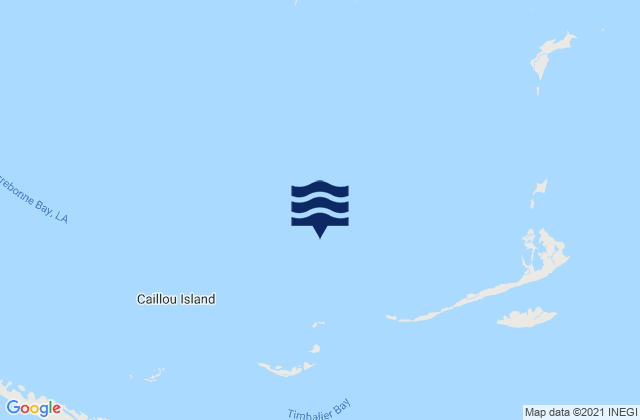 Mappa delle Getijden in Pelican Islands Timbalier Bay, United States