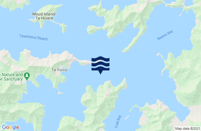 Mappa delle Getijden in Pelorus Sound Entrance, New Zealand